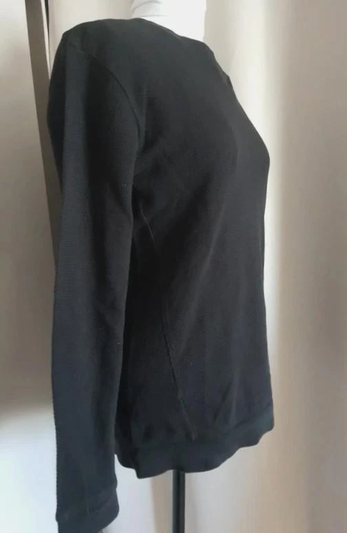 Suéter Zara homem preto texturizado gola redonda 38 – photo 3